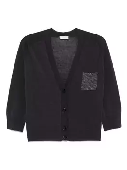 Кардиган, украшенный бисером Peserico, серый