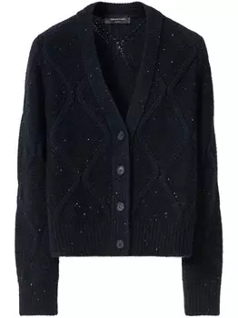 Кардиган, украшенный пайетками Fabiana Filippi, черный