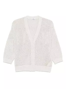 Кардиган, украшенный пайетками Peserico, нейтральный