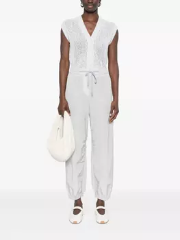 Кардиган, украшенный пайетками Peserico, серый