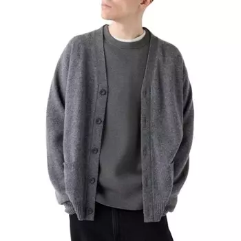 Кардиган унисекс Uniqlo на пуговицах, серый