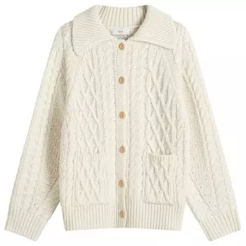 Кардиган унисекс в рыбацком стиле Dunst, белый
