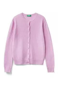 Кардиган United Colors of Benetton, фиолетовый