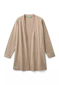Кардиган United Colors of Benetton, коричневый