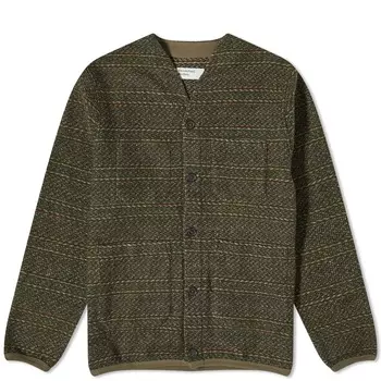 Кардиган Universal Works Rug Stripe, оливковое