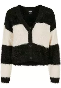 Кардиган Urban Classics КОРОТКОЕ ПЕРО, цвет black whitesand