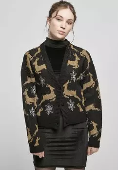 Кардиган Urban Classics OVERSIZED CHRISTMAS, цвет black gold