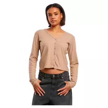Кардиган Urban Classics TB7001 Rib, бежевый