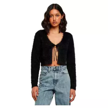 Кардиган Urban Classics Tied Cropped Feather, черный
