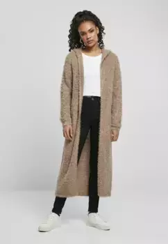 Кардиган URBAN CLASSICS " Urban Classics Ladies Hooded Feather Cardigan", коричневый
