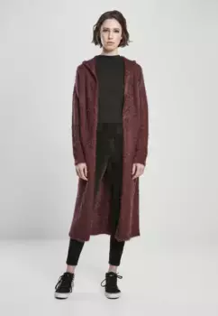 Кардиган URBAN CLASSICS " Urban Classics Ladies Hooded Feather Cardigan", цвет Cherry