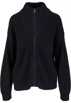 Кардиган URBAN CLASSICS " Urban Classics Ladies Knitted Zip Cardigan", черный