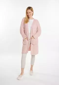 Кардиган usha вязаный, розовый