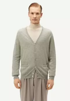 Кардиган V-AUSSCHNITT MIT KNPFEN GOBI Cashmere, светло-серый
