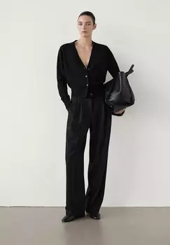 Кардиган V-NECK Massimo Dutti, черный