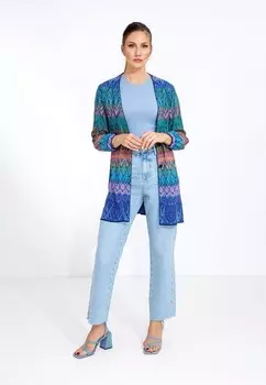 Кардиган V-NECK ORNAMENT PATTERN Ivko, темно-синий