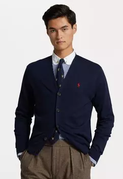 Кардиган V-образный вырез Polo Ralph Lauren, темно-синий охотник