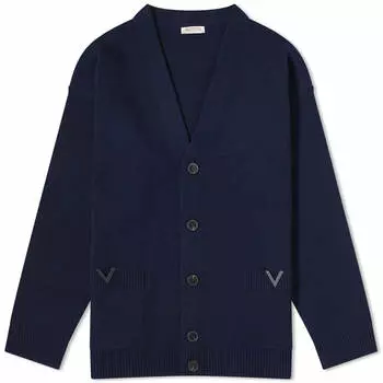 Кардиган Valentino V Logo, темно-синий