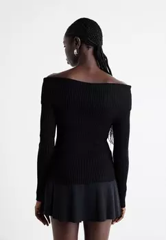 Кардиган VANNA OFF SHOULDER ZIP CARDIGAN Weekday, черный