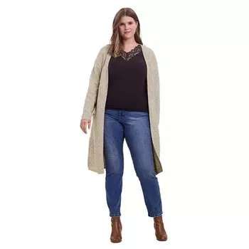 Кардиган Vero Moda Curve Doffy Long, коричневый