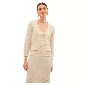 Кардиган Vero Moda Newverena 3/4, бежевый