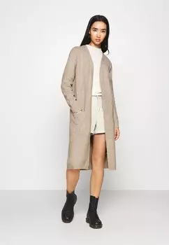 Кардиган Vero Moda VMDOFFY LS LONG OPEN GA NOOS, цвет sepia tint melange