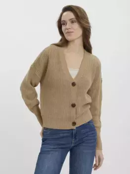 Кардиган Vero Moda "VMLEA LS КАРДИГАН С V-образным вырезом и манжетами ", цвет Nomad