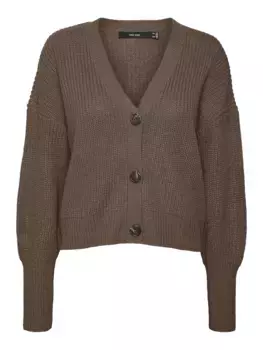 Кардиган Vero Moda "VMLEA LS КАРДИГАН С V-образным вырезом и манжетами ", цвет Pinecone