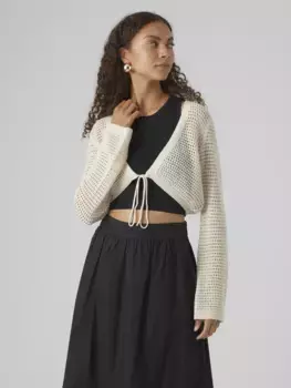 Кардиган Vero Moda "VMMADERA LS V-NECK TIE CARDIGAN BOO", цвет Birch
