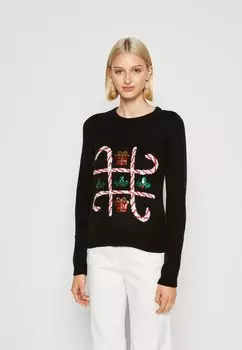 Кардиган Vero Moda VMXMASGAME O NECK XMAS, черный
