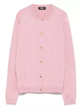 Кардиган Versace Kids Barocco-жаккард, розовый