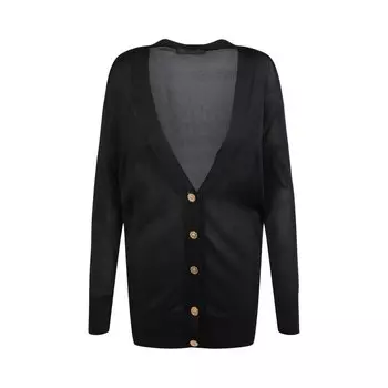 Кардиган Versace Silk Blend Cardigan, черный