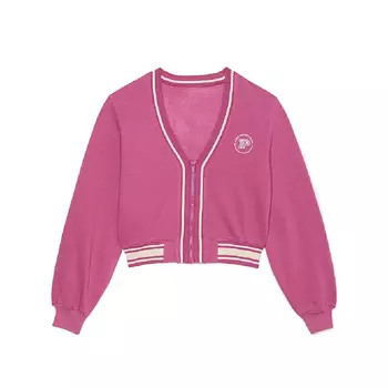 Кардиган Victoria's Secret Pink Ivy Fleece Front-zip, лиловый