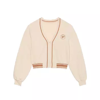 Кардиган Victoria's Secret Pink Ivy Fleece Front-zip, кремовый