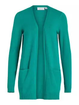 Кардиган Vila Feinstrick Basic Stretch mit Taschen VIRIL, бирюзовый