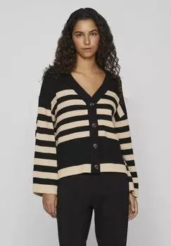 Кардиган VILA ЛАНГЭРМЕЛИГЕР, черный