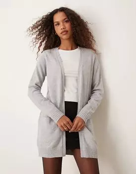 Кардиган Vila с открытым передом серого цвета