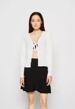 Кардиган VILA Visilja Tie, белоснежный
