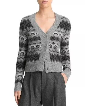 Кардиган Vince Fair Isle, серый