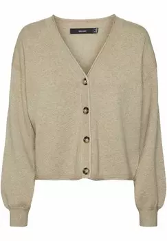 Кардиган VM ROLL V-NECK Vero Moda, бежевый