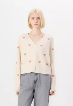 Кардиган VMDOFFY INTARSIA V NECK Vero Moda, слоновая кость