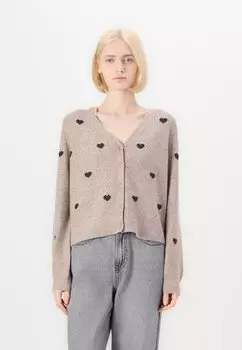Кардиган VMDOFFY INTARSIA V NECK Vero Moda, серый