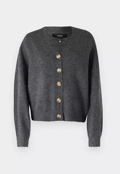 Кардиган VMLEAF V-NECK Vero Moda, цвет Mottled Dark Grey
