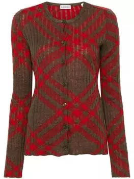 Кардиган в клетку Burberry, красный