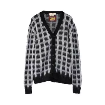 Кардиган в клетку Marni Черный