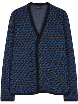Кардиган в ломаную клетку PS Paul Smith, синий