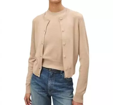 Кардиган в марте в серо-коричневом цвете NILI LOTAN