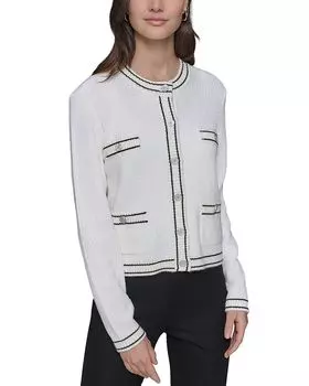 Кардиган в мелкую клетку KARL LAGERFELD PARIS, белый