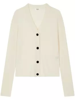 Кардиган в мелкую резинку STUDIO TOMBOY, нейтральный цвет