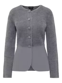 Кардиган в полоску EMPORIO ARMANI, серый